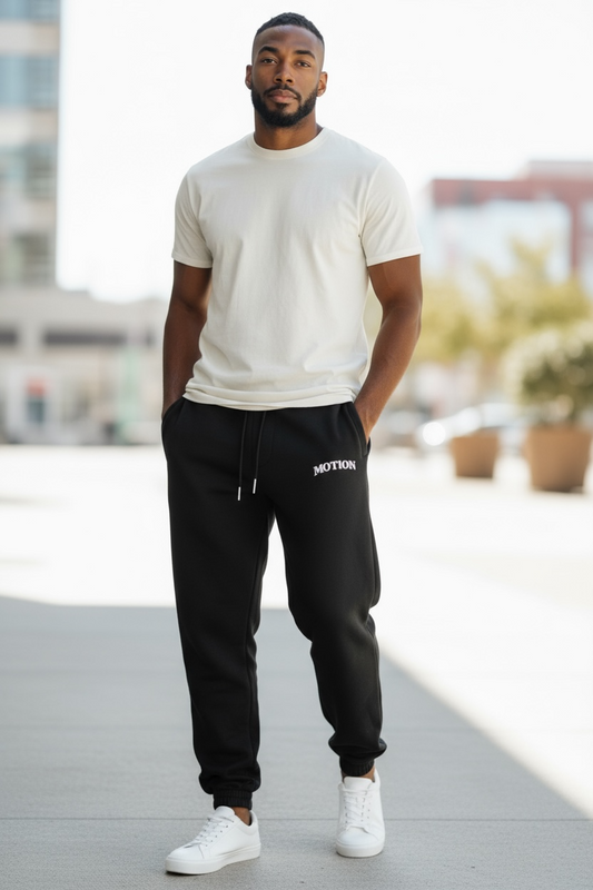 Black Chrome Zip Pants