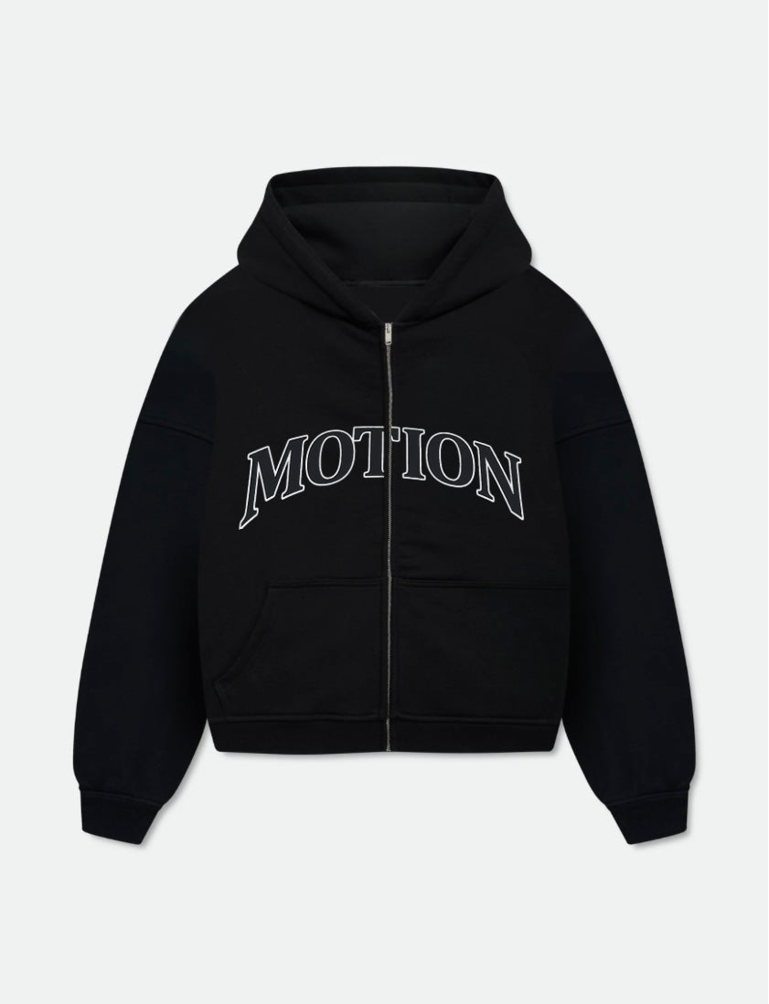 Black Chrome Zip Hoodie