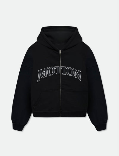 Black Chrome Zip Hoodie