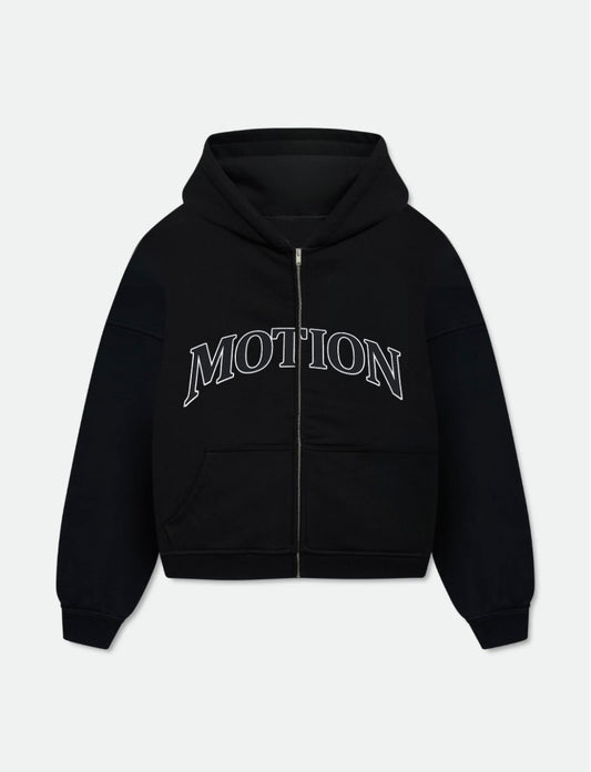 Black Chrome Zip Hoodie