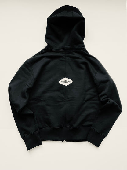 Black Chrome Zip Hoodie